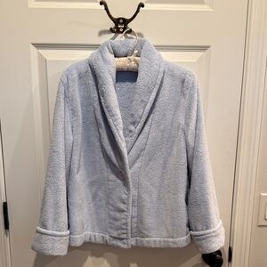 Charter Club Soft Blue Teddy Jacket